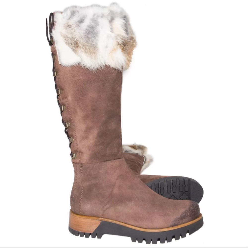 Manas Aspen Trim & Faux Fur Lined Boots Size 6